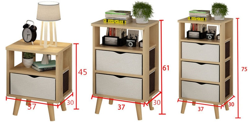 Bedside Cabinet Dormitory Storage Nightstands Bedroom Bedside Nachttisch