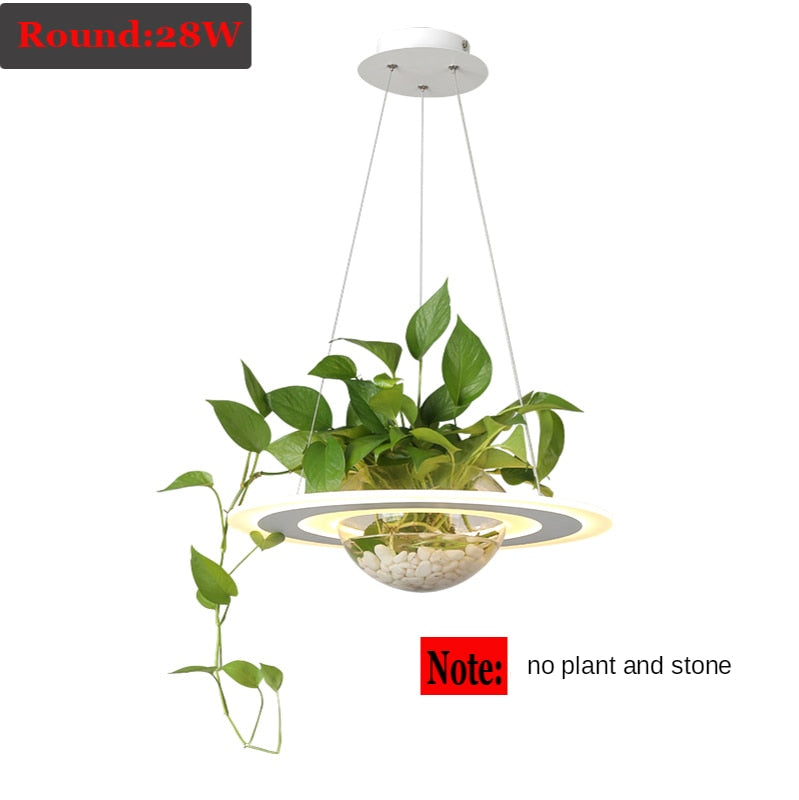 Pendant Light Plant Led Modern Nordic Fixture Hanging Planet Pendant Lights