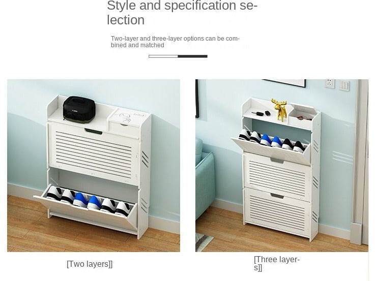 Shoe Cabinets Narrow Shoe Rack Ultra Thin Tipping Storage Bench Shoe Organizer Schuhschränke