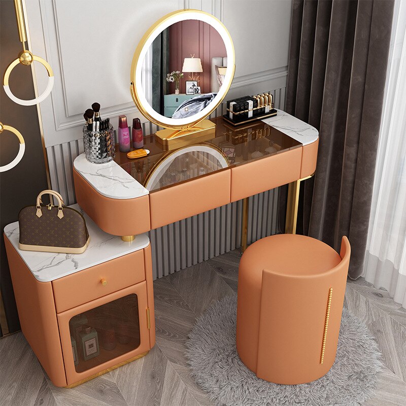 Bedroom Vanities Luxury Modern Schminktisch Set Solid Wood Dressing Table Set