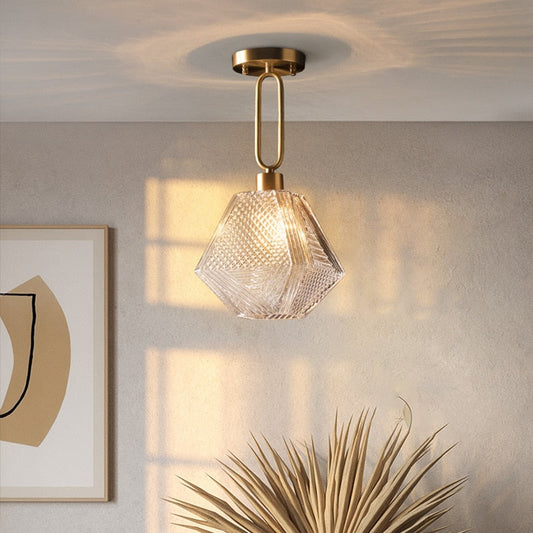 Pendant Light Nordic Led Diamond Glass Fixture Modern Hanging Pendant Lights