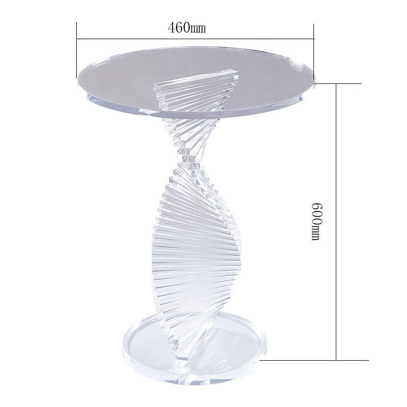 Coffee Table Transparent Couchtisch Luxury Creative Round Corner Ghost Table