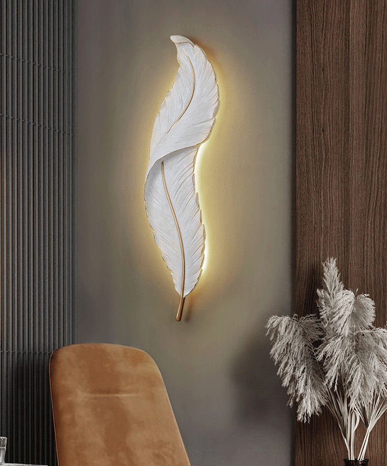 Wall Lamps Modern Feather Bedside LED Wall Lights