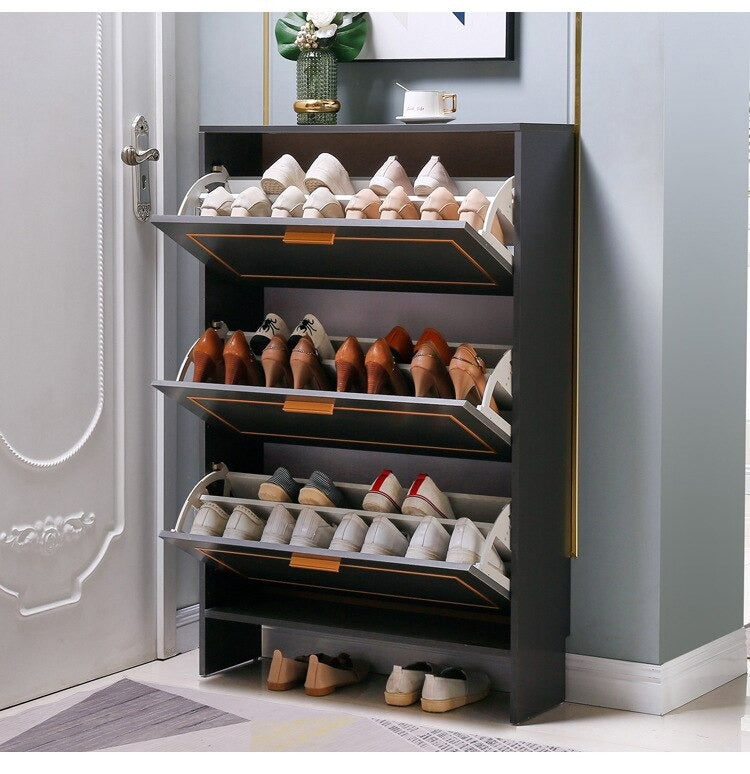 Shoe Cabinet Light Space Saving Nordic Large Capacity Cabinet Ultra Thin Storage Shoe Rack Organizer Schuhschränke Furniture