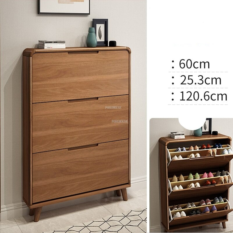 Shoe Cabinets Ultra Thin Wooden Furniture Large Capacity Tipping Shoe Rack Modern Storage Schuhschränke