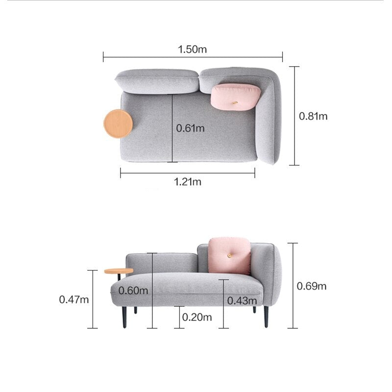 Couch Nordic Double Seat Living Room Couch Lazy Lounge Modern Couches