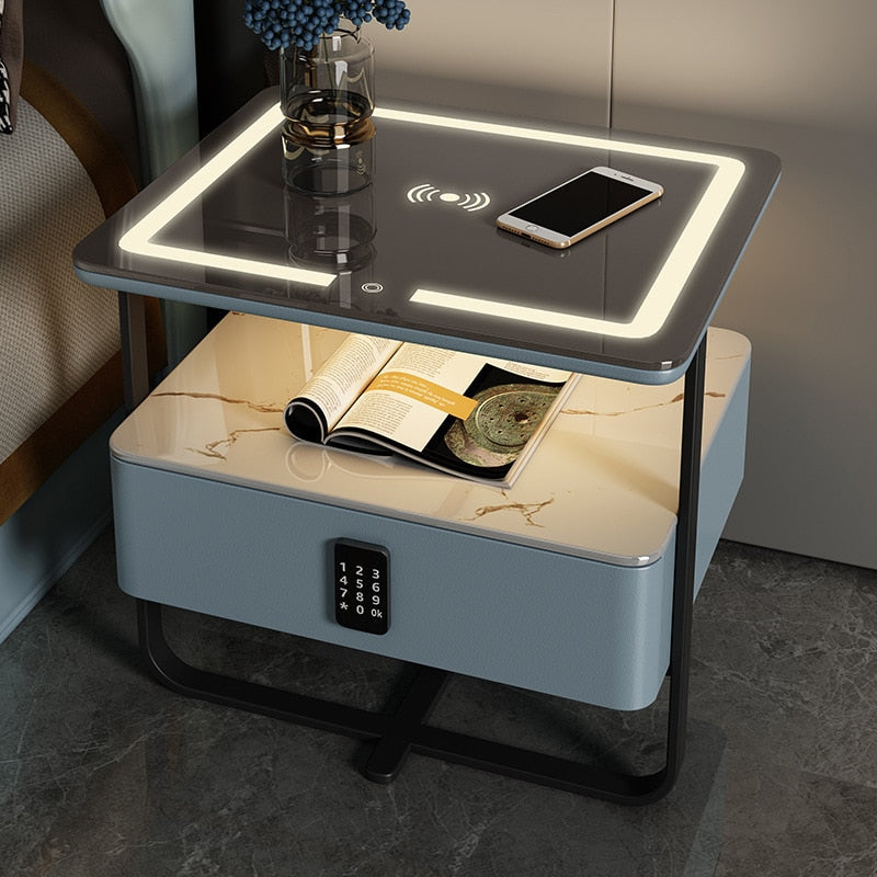 Bedside Cabinet Smart Nightstands Bedroom Bedside Cabinets Luxury Nachttisch