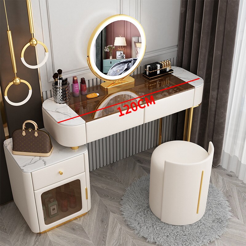 Bedroom Vanities Luxury Modern Schminktisch Set Solid Wood Dressing Table Set