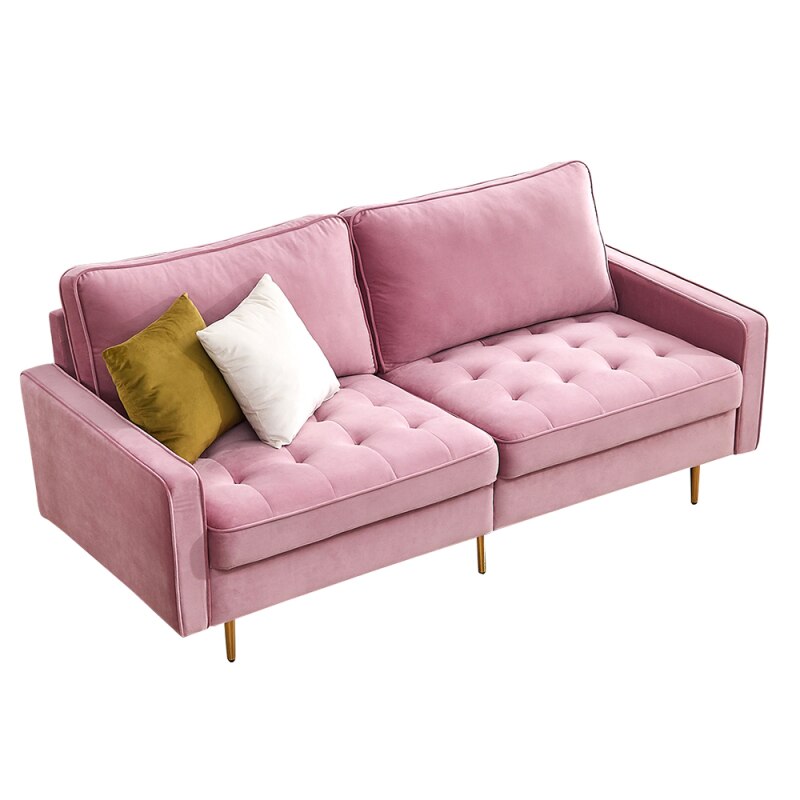 Sofa Modern 2 Seat Velvet Fabric Sofa Living Room Sofas