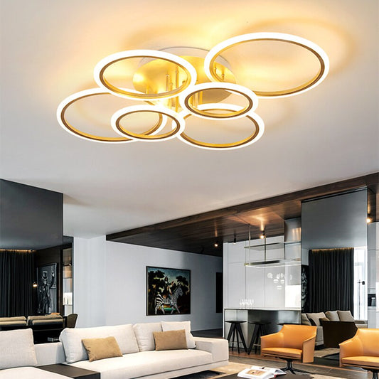 Ceiling Light Modern Led Gold Ring Interior Ceiling Lights