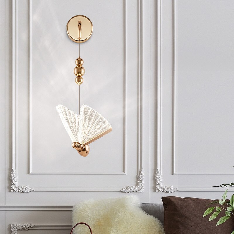 Wall Lamps Nordic LED Bedside Sconce Butterfly Indoor Wall Lights