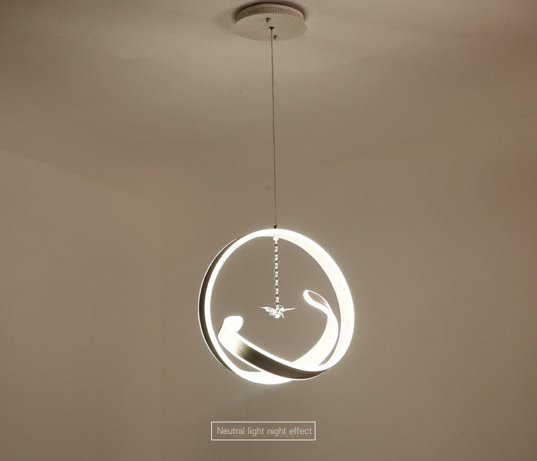 Pendant Light LED White Hanging Fixture Bird Modern Round Pendant Lights