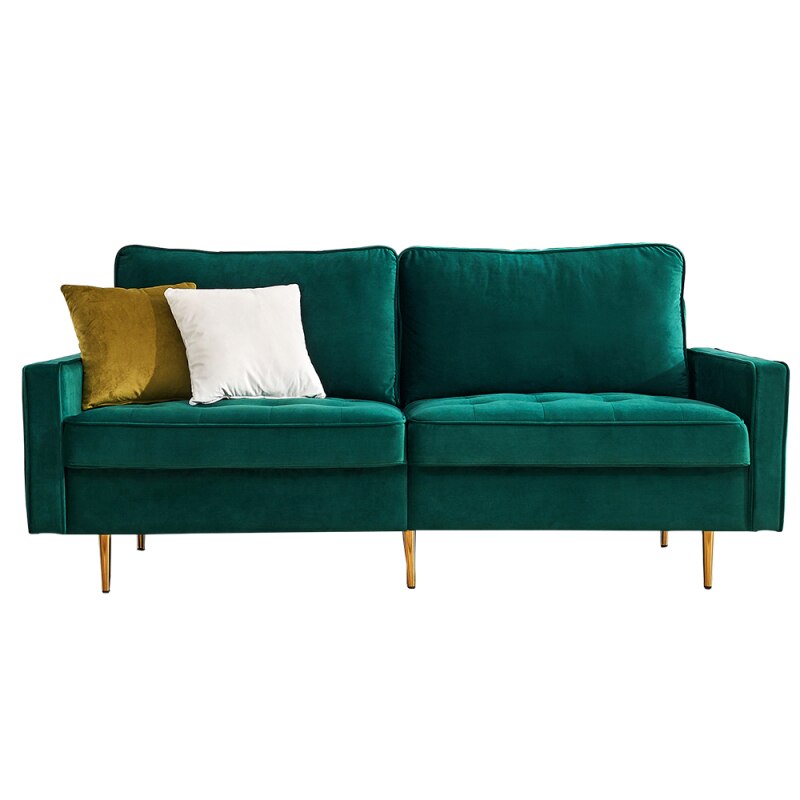 Sofa Modern 2 Seat Velvet Fabric Sofa Living Room Sofas