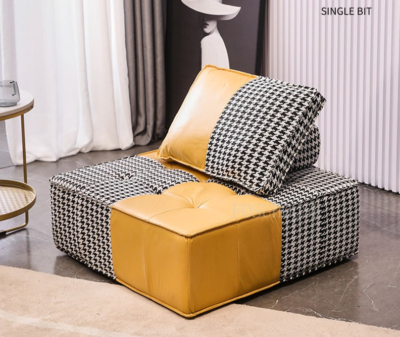 Sofa Chair Modern Leisure Tatami Houndstooth Lazy Chair & Sofa Cushions Furniture Lounge MC