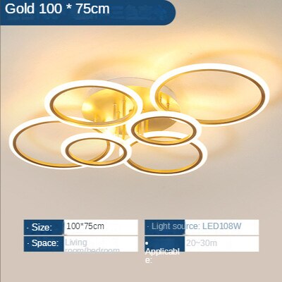 Ceiling Light Modern Led Gold Ring Interior Ceiling Lights