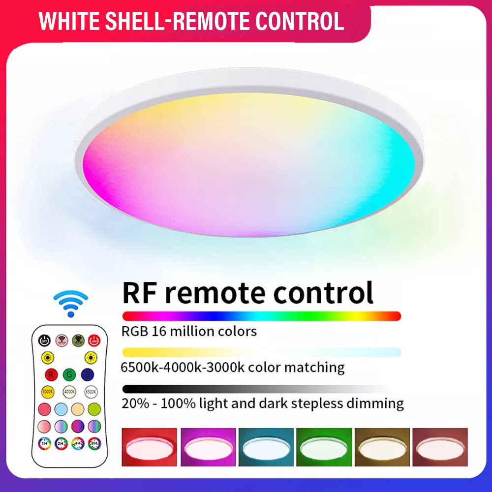 Ceiling Light Smart WIFI LED Round RGBCW Dimmable TUYA APP Alexa Google Compatible Ceiling Lights