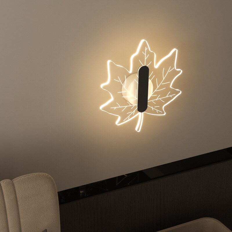 Wall Lamps Bedside Lighting Modern Sconce Maple Leaf Corridor Lights