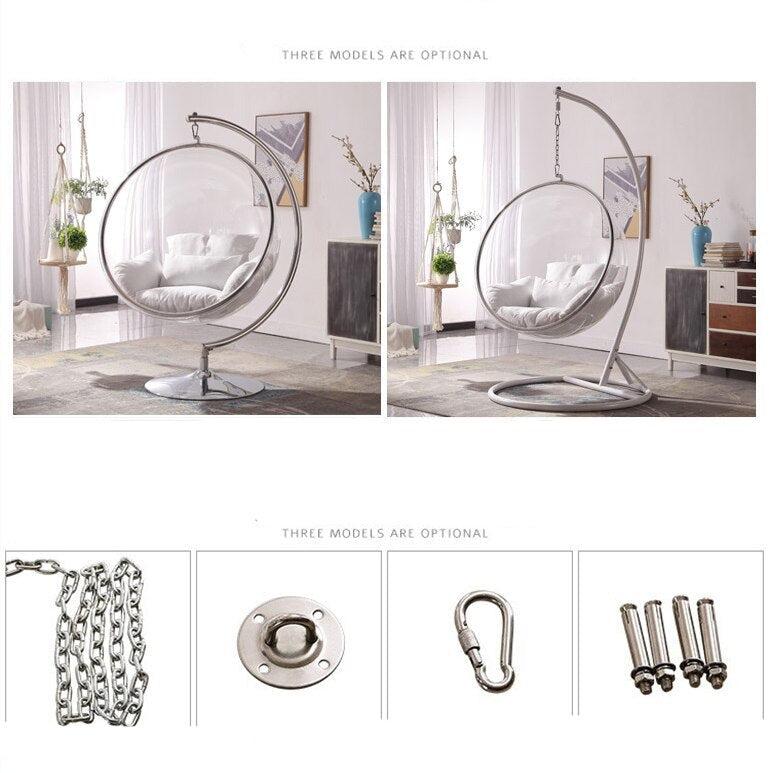 Ghost Chairs Bubble Transparent Glider Cradle Stühle Hanging Basket Swing Rocking Hängesessel Chair