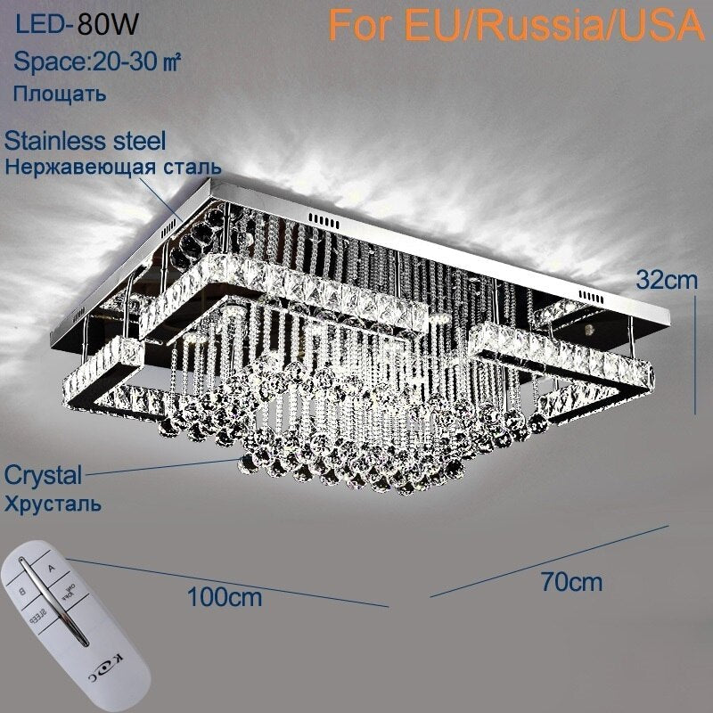 Lámpara de techo Lámparas de cristal para sala de estar