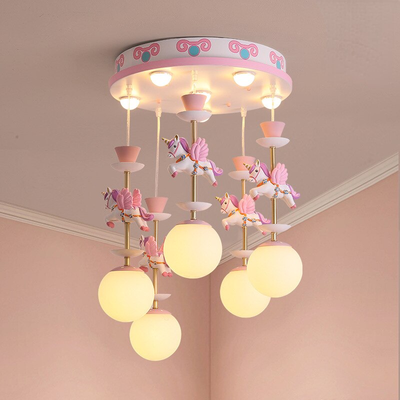 Children's Room Lighting Nordic Simple Unicorn Kids Room Cartoon Lights