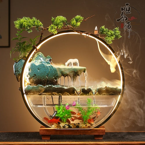 Incense Burner Holder Smoke Waterfall Scentsy Stand Fish Tank Home Fragrance Ornaments