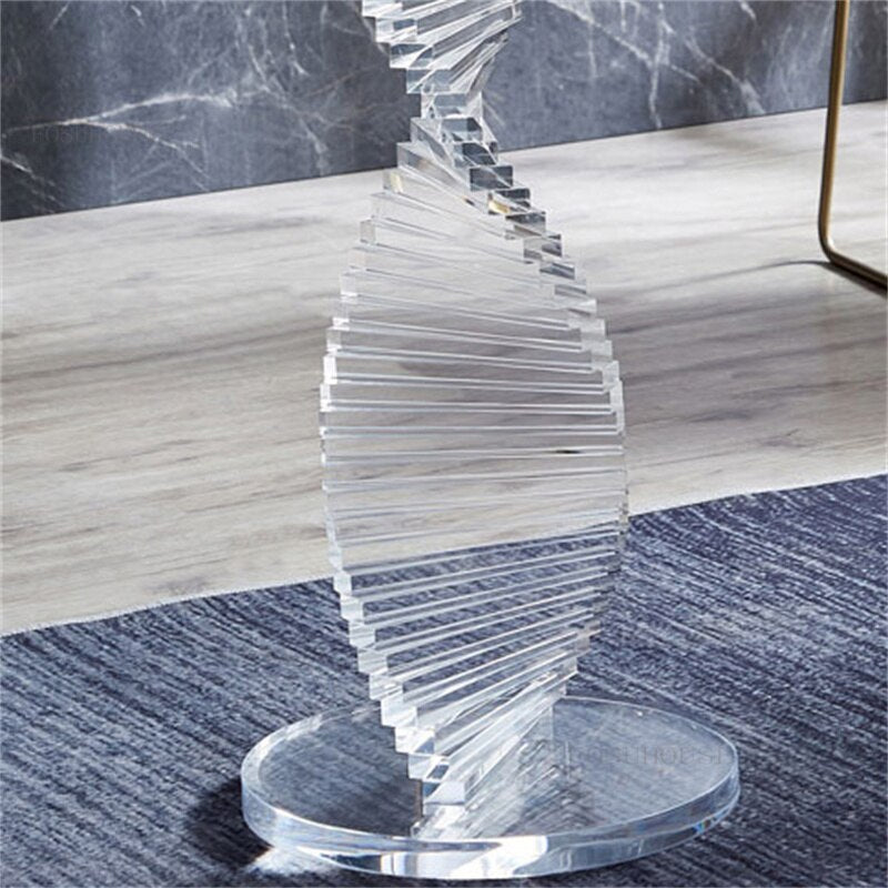 Coffee Table Transparent Couchtisch Luxury Creative Round Corner Ghost Table