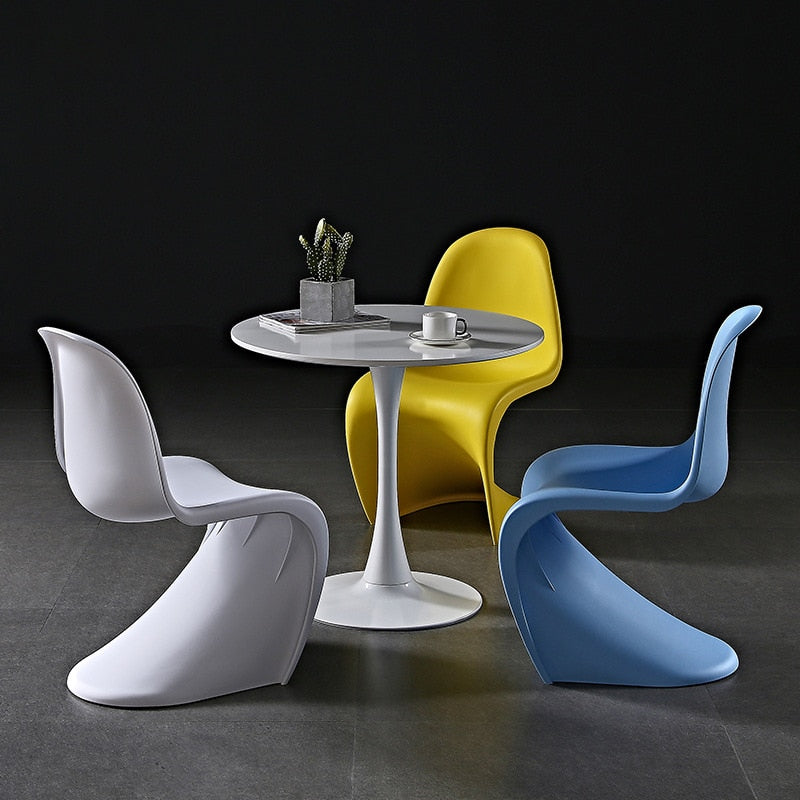 Pandong Chair Plastic Leisure Chair S Type Designer Dining Chairs