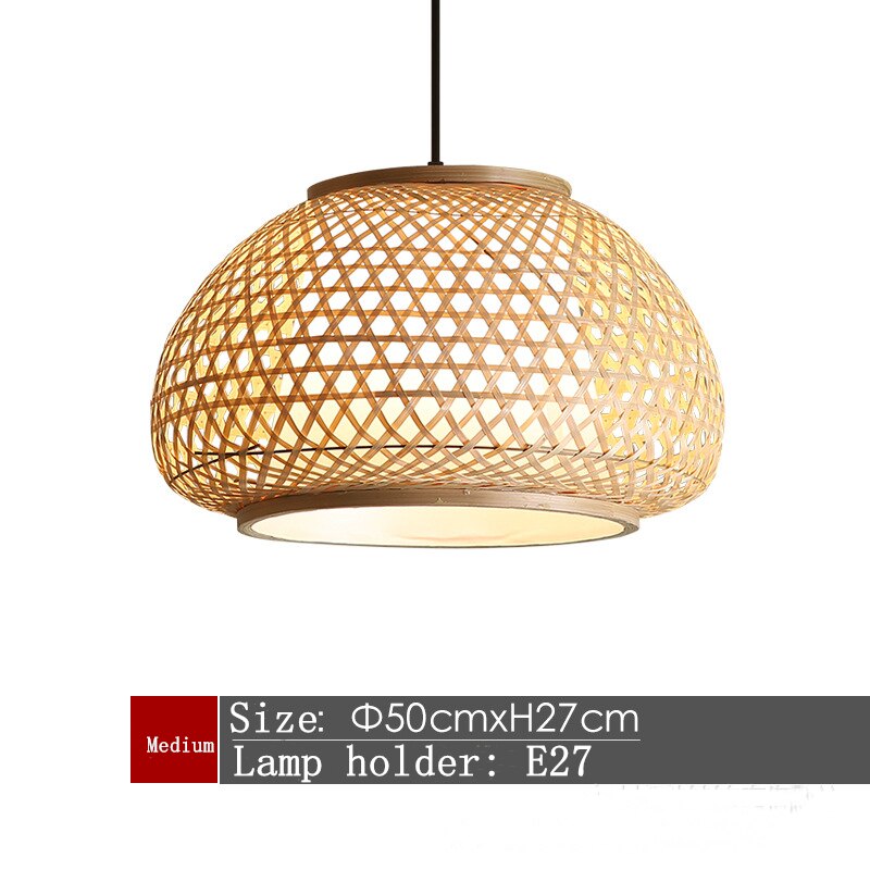 Pendant Light Woven Bamboo Hanging Light Wood Pendant Lights