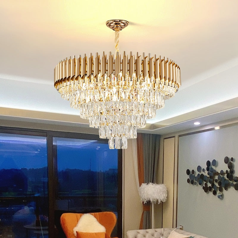 Chandelier Modern Crystal Led Hanging Luster Chandeliers