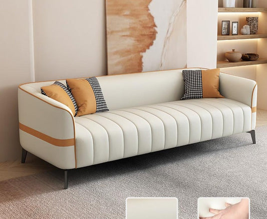 Sofa Nordic Living Room Furniture 3-4 Seater Sofas Technology Cloth Luxury Leather 3-4 Sitzer Sofas