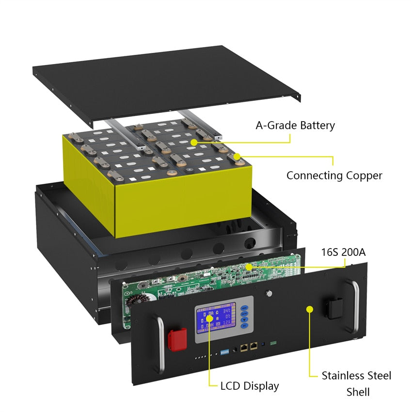 Energy Storage Emergency Power Battery Pack RS485 CAN Communication Energy Storage Energy Storage Emergency Power Battery Pack Capacity 10 Years Lifespan Stromgenerator Packs