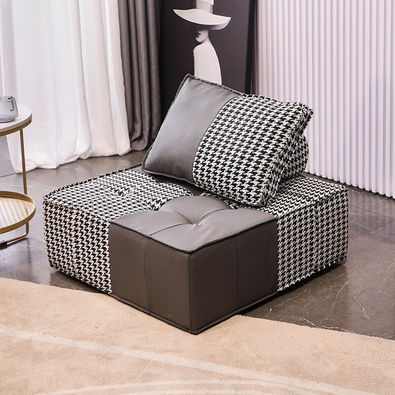 Sofa Chair Modern Leisure Tatami Houndstooth Lazy Chair & Sofa Cushions Furniture Lounge MC