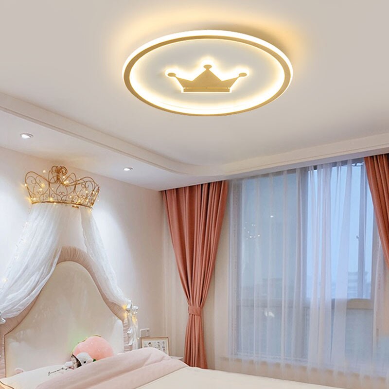 Ceiling Light Warm Lighting Fixture Creative Crown Indoor Modern Led Ceiling Lights