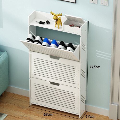 Shoe Cabinets Narrow Shoe Rack Ultra Thin Tipping Storage Bench Shoe Organizer Schuhschränke