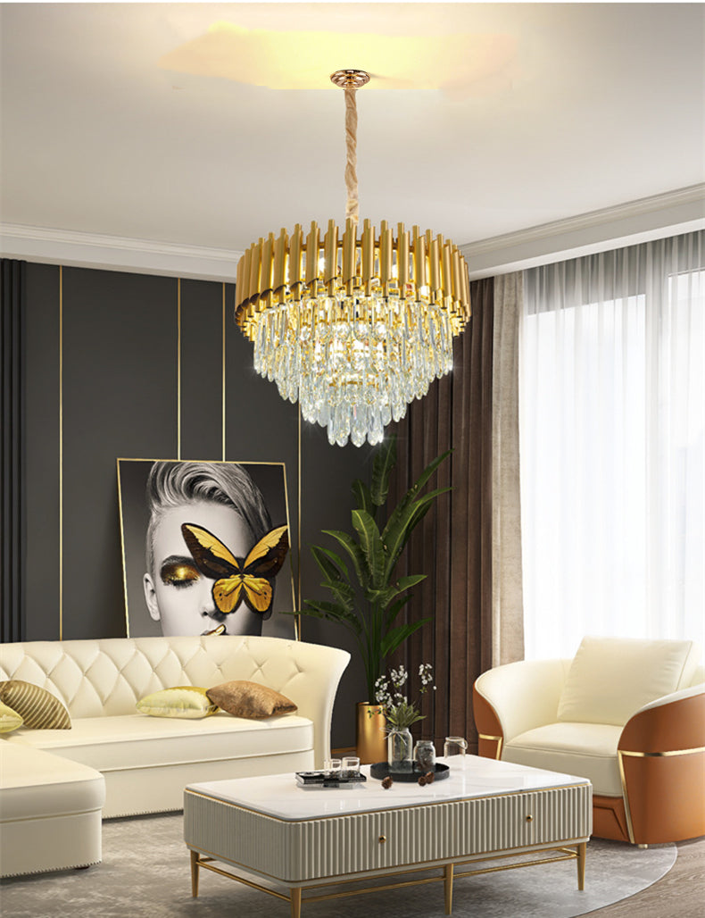 Chandelier Modern Crystal Led Hanging Luster Chandeliers