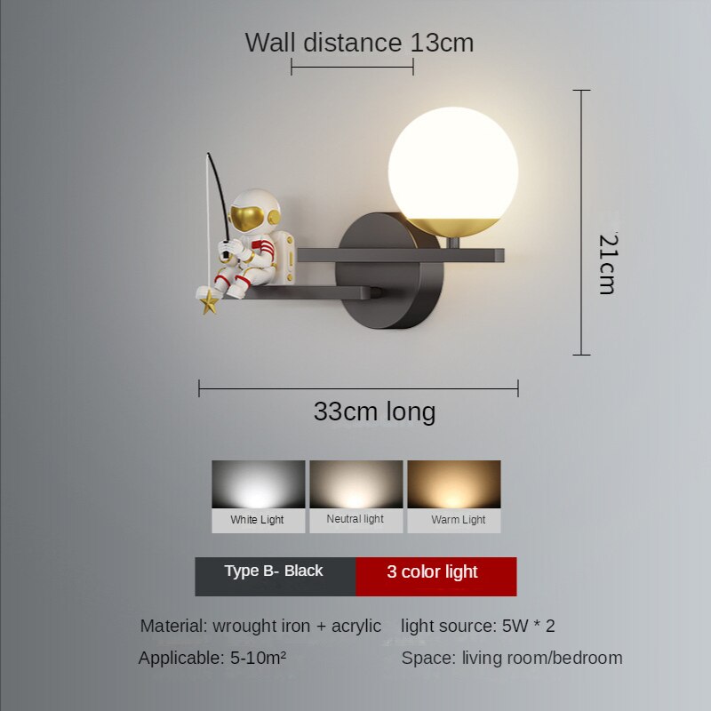 Wall Lamps Modern LED Sconce Simple Nordic Astronaut Kids Wall Lights