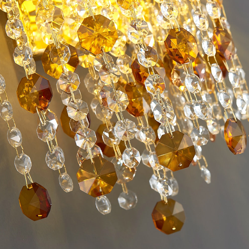 Wall Lamps Modern Gold Crystal Sconce Wall Lights