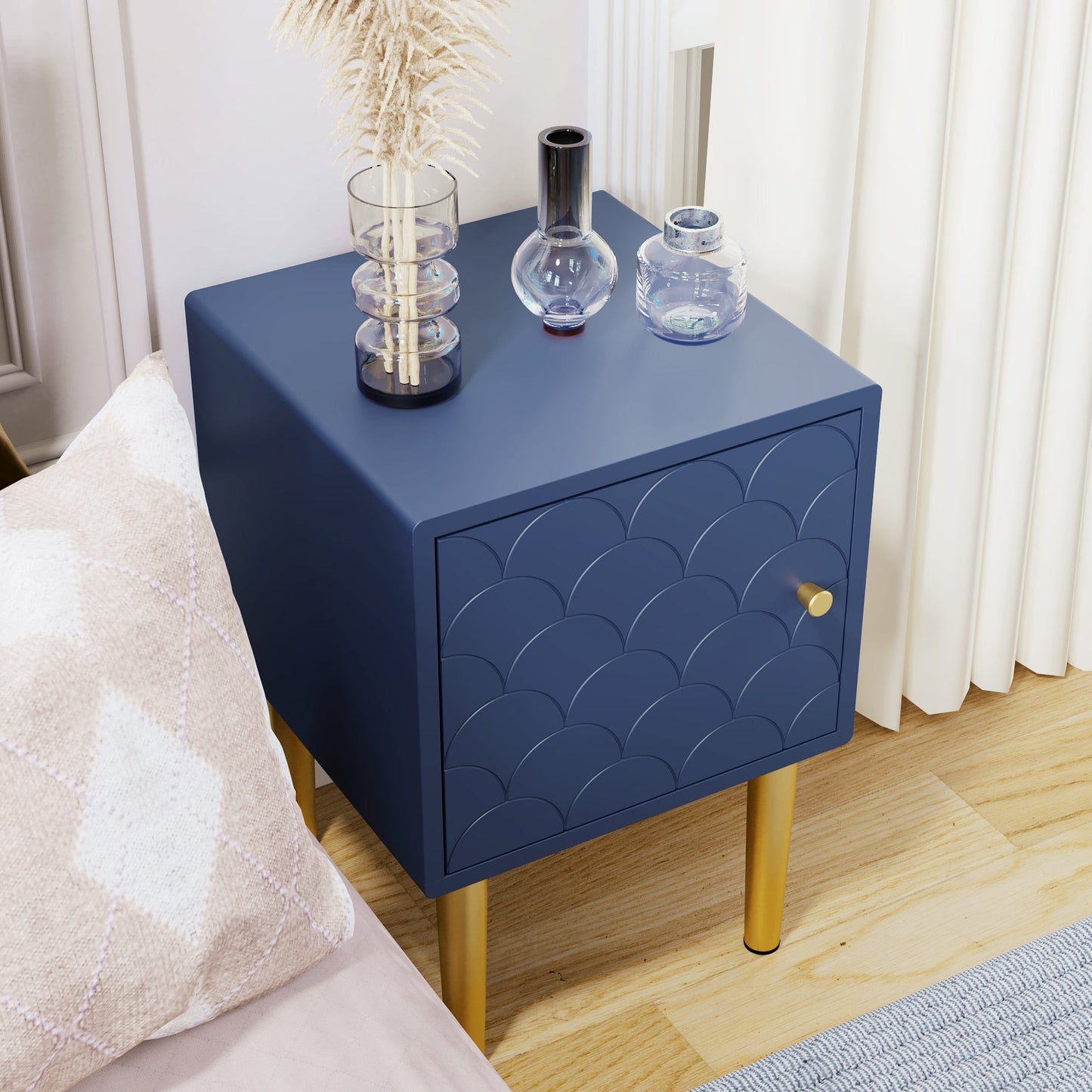 Bedside Cabinet Bedroom Bedside Nachttisch Modern Wooden Nightstand