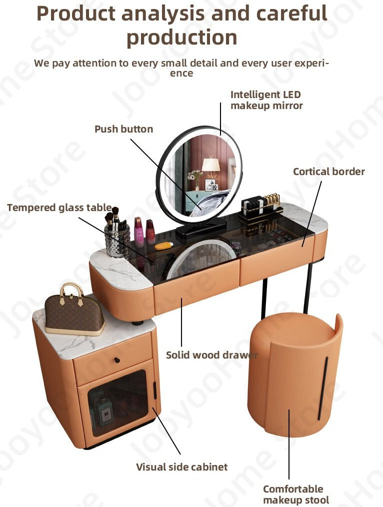 Bedroom Vanities Luxury Modern Schminktisch Set Solid Wood Dressing Table Set