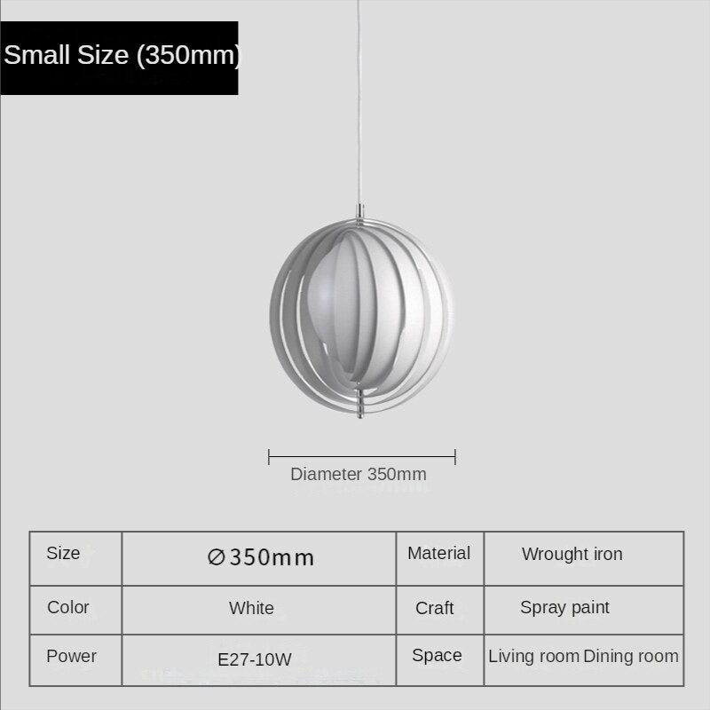 Pendant Light Modern Led Rotate Moon Hanging Fixture Nordic Pendant Lights