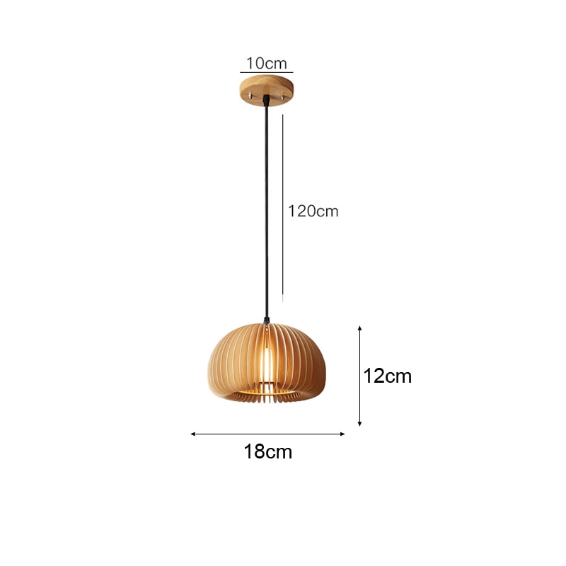 Pendant Light Bamboo Lamp Hand Knitted Weaving Hanging Wood Pendant Lights