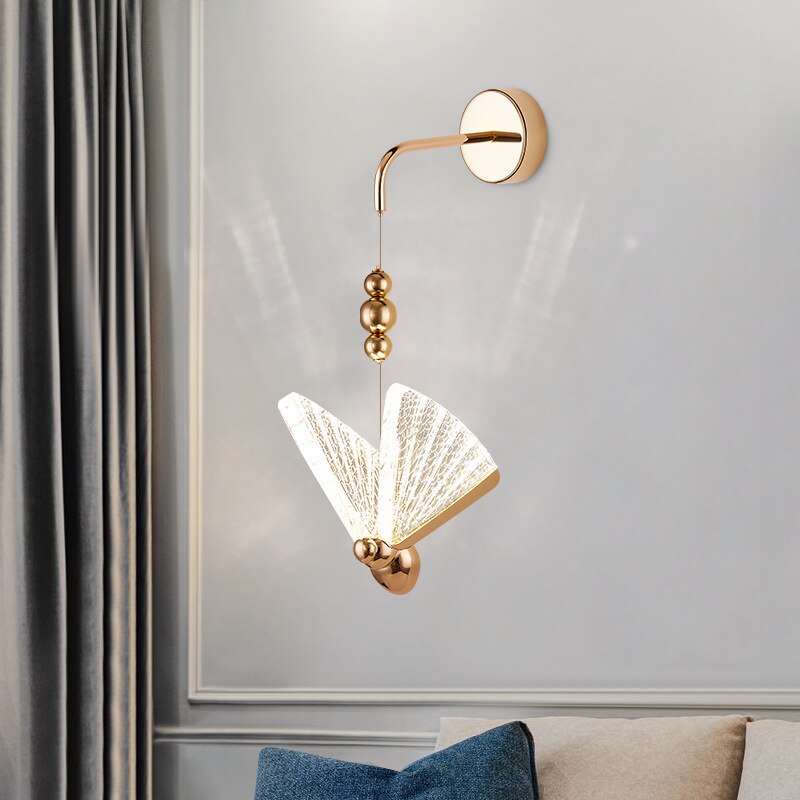 Wall Lamps Nordic LED Bedside Sconce Butterfly Indoor Wall Lights