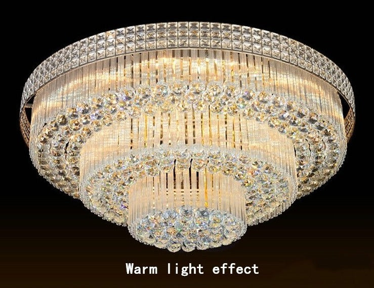 Light Luxury LED Cake Ceiling Light Round Rectangular Multilayer  Ceiling Lights