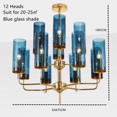 Pendant Light Nordic Light Postmodern Creative Golden Blue Glass Lampshade Chandelier Pendant Lights