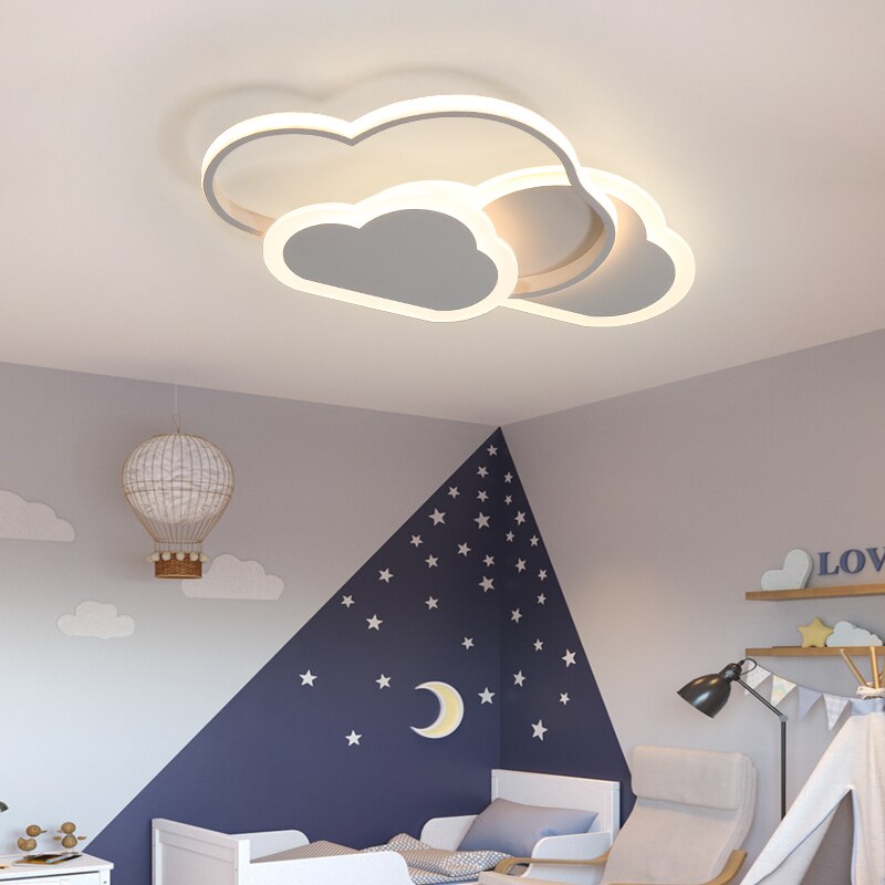 Children's Room Lighting Modern Led Nordic Cloud Heart Remote Control Interior Ceiling Lights