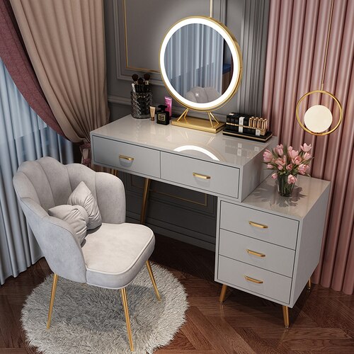 Bedroom Vanities Small Modern Schminktisch Set Bedroom Minimalist Furniture Dressing Table Set