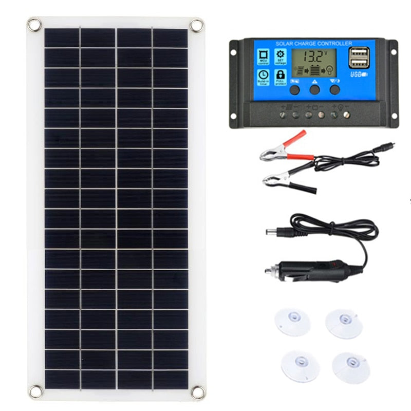 Solar Panel Kit Complete 12V USB With 10-60A Controller Solar Cells