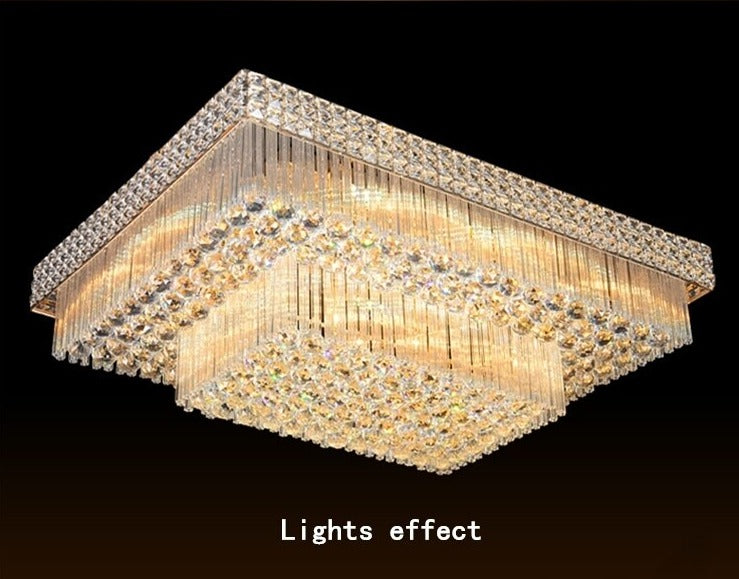 Light Luxury LED Cake Ceiling Light Round Rectangular Multilayer  Ceiling Lights