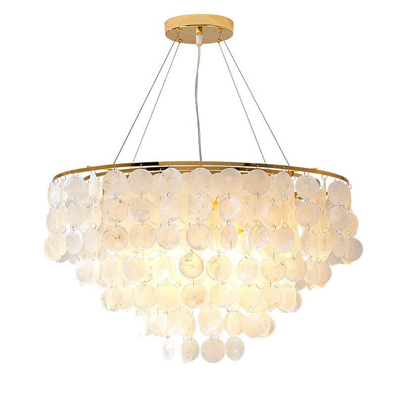 Chandelier Modern Lustre Shell Lighting Nordic Hall Pendant Lights