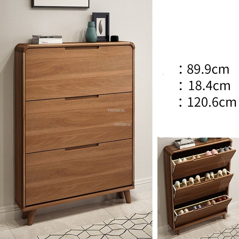 Shoe Cabinets Ultra Thin Wooden Furniture Large Capacity Tipping Shoe Rack Modern Storage Schuhschränke